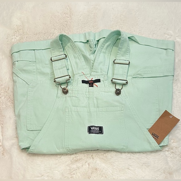 Vans Womens Ground Work Shortall. Clearly Aqua, Size XS - Picture 6 of 7